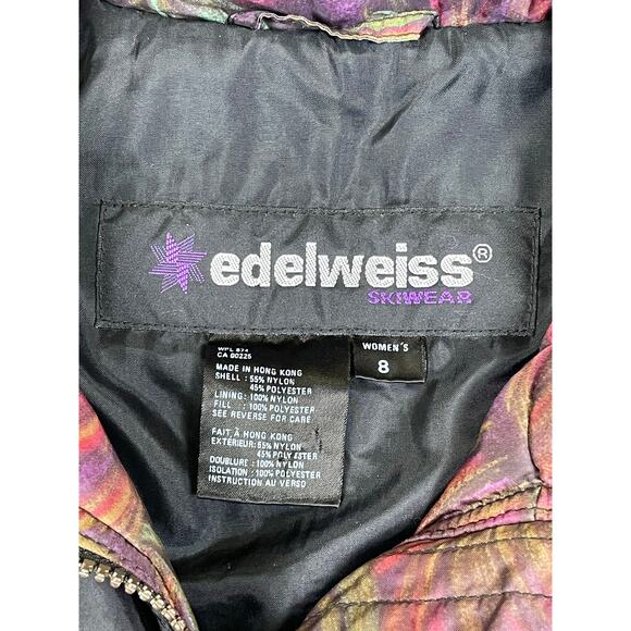 Women's Black and Multicolor Ski Jacket - Picture 10 of 11